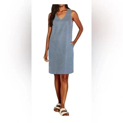 Vestido recto Orvis Chambray sin mangas, azul, talla L - nuevo con etiquetas Foto 1 de 4