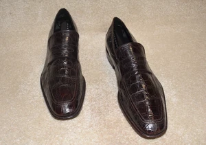 GORGEOUS SALVATORE FERRAGAMO LAVORAZIONE "GENUINE CROCODILE" LOAFERS 11 D $2795 - Picture 1 of 9