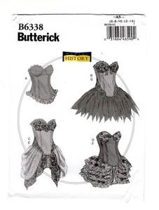Damen Korsett Schnittmuster, entbeint, gefüttert Butterick B6338 Größe 6-14, UC F/F - Bild 1 von 4