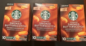 3 boxes of Starbucks Smoked Butterscotch Coffee Keruig 10 Count = 30 K cups - Picture 1 of 7