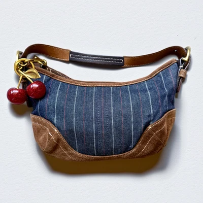 Coach Y2K Denim Pin Stripe Mini Soho Shoulder Bag 9526 China - Image 1 of 4