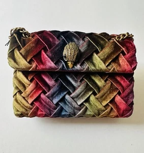 Kurt Geiger Dark Rainbow Velvet Kensington Bag - Picture 1 of 4