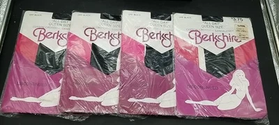 Berkshire Queen All Day Sheer Top Pantyhose Lot Of 4 Size 1-2X Off Black - Image 1 of 2
