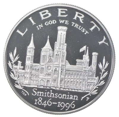 1996-P Proof Smithsonian Commemorative Silver Dollar $1 *0151 - Image 1 of 3