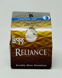 Vintage Y2K L'eggs Reliance Control Top Strumpfhose Größe B cremeweiß neu im Karton 2000 - Bild 1 von 4