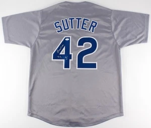 Bruce Sutter Signed Chicago Cubs Jersey Inscribed "HOF 06" (JSA COA) - Picture 1 of 6