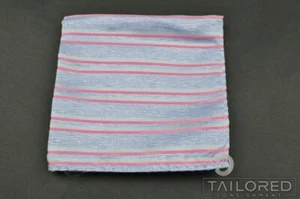 NWT - DUCHAMP Purple Striped 100% Silk Mens Luxury Pocket Square Handkerchief - Picture 1 of 3