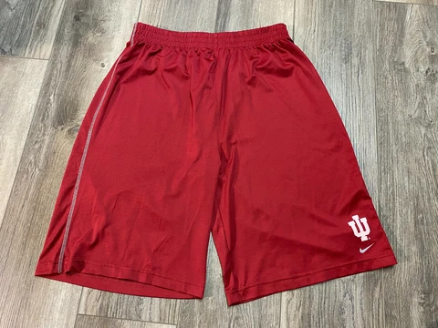 VTG 2000s NIKE Hoosiers Shorts Drawstring Basketball Indiana IU YOUTH XL Red Cover