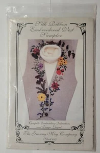 Granny May Company Karen Kieppe Silk Ribbon Embroided Vest Sampler Pattern - Picture 1 of 2