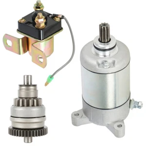 Fit For Polaris Sportsman 500 1996-2002 NEW Starter Drive & Relay Solenoid - Picture 1 of 8