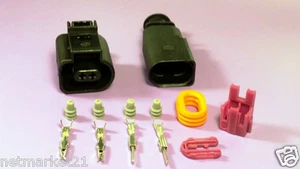 Audi VW Skoda 2 Pin Plug Waterproof Connector Kit 1J0 973 802  1J0973702 JPT - Picture 1 of 3