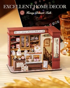Rolife Honey Dessert Talk 1:24 Scale DIY Dollhouse Miniature Wooden Dolls House - Picture 1 of 8