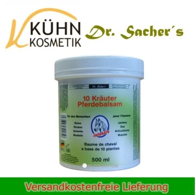 10 Kräuter Pferdebalsam 500ml Massage Pferde Balsam Gel Salbe von Dr. Sachers