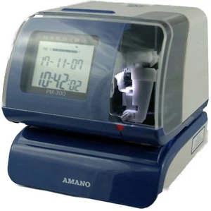 Zeiterfassung Stempeluhr für Auftragserfassung mit Gangreserve Amano PIX 200 - Bild 1 von 7