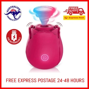 Rose Vibrator Clit Sucker Clitoral Suction Rose G-Spot Vibration Rose EXPRESS AU - Picture 1 of 7