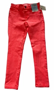 Girls Cat & Jack Pink Neon Jegging Pants Jeans Play School Pull On Size 6 Flaw - Picture 1 of 12