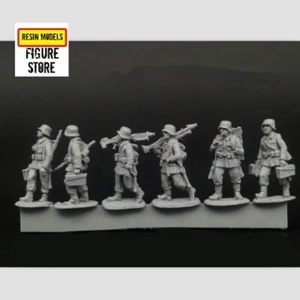 1/72 Resin Models Kit 6tlg Soldaten Maschinengewehr Team Marching Walking WW2 - Bild 1 von 2