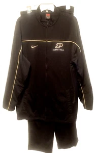 Nike Purdue University Black 2 PCS Basketball Warm-Up Size M Embroidered Logo - Picture 1 of 13