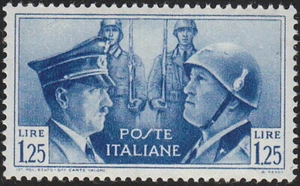 Stamp Italy SC 0418 WWII War Adolf Hitler Mussolini MNG - Picture 1 of 1