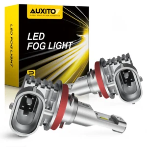 AUXITO H11 H8 White Yellow LED Light Fog Bulbs Dual Color Switchback Bright DRL - Picture 1 of 9