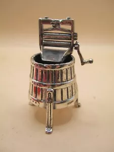 Birmingham 1975 Neuheit Sterlingsilber Miniatur Spielzeug Dolly Wanne & Mangel 38 g - Bild 1 von 6