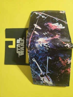 NEW Star Wars Bioworld Wallet Space Battle X-Wing Millennium Falcon Tie Fighter - Image 1 of 2