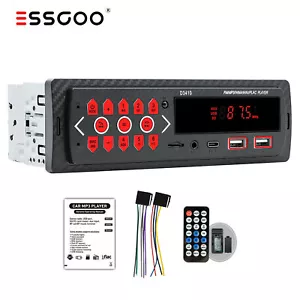 Single 1 DIN Autoradio Head Unit Player MP3 im Armaturenbrett FM/USB/AUX Radio Bluetooth - Bild 1 von 13