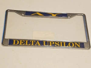DELTA UPSILON Aluminum License Plate Frame - Picture 1 of 1