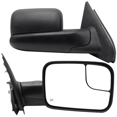Pair Set Tow Towing Power Heated Telescoping Side Mirror For 02-08 Dodge Ram - Изображение 1 из 4
