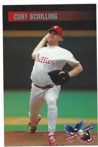 1997 Philadelphia Phillies Curt Schilling 4 x 6 inch postcard Cover