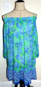 LILLY PULITZER Maribeth Coverup Dress "KEEPIN IT REEL" Size Medium NWT - Picture 1 of 7