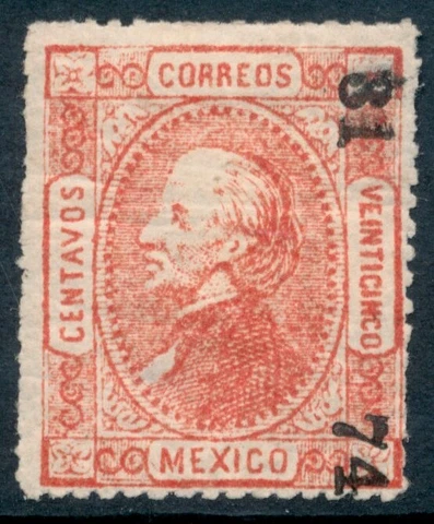 yak46 Mexico #101 25¢ Yr 1872 MOG Orizava 32-74 est. $10-20 Neat Stamp to Own Cover