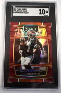 Ja'Marr Chase 2021 Panini Select Concourse Maroon Prizm /149 SGC 10 Rookie #47 - Picture 1 of 4