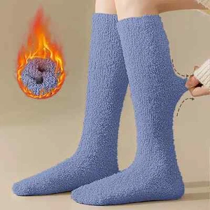 Vestitiy Dress Socks Women Fluffy Winter Socks Warm Knee High Socks Long Cosy Th - Picture 1 of 6