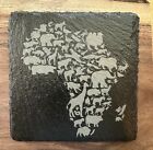 African Safari Scenes 4" Slate Coasters Laser Engraved - Mix & Match FREE SHIP!