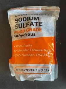5 lb Sodium Sulfate Food Grade FCC Anhydrous Naturally Mined 99+% Purity, White - Picture 1 of 3