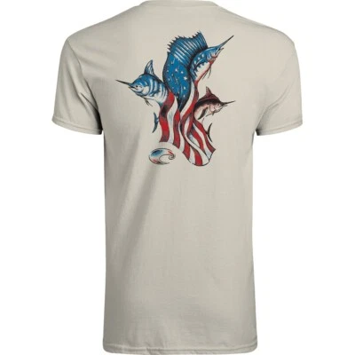 Costa Billfish USA Tee Silver XLarge - Image 1 of 2