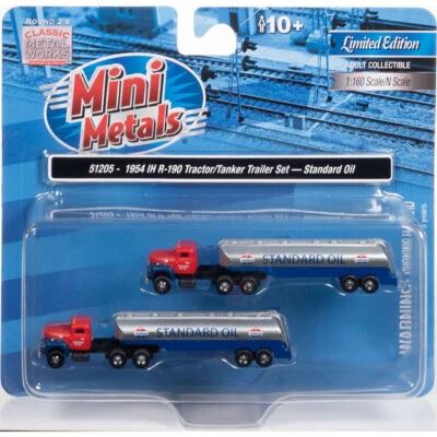 Classic Metal Works 51205 N Scale 1954 IH R-190 Tractor w/Tanker Trailer 2-Pack - Image 1 of 2