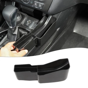Black Gear Shift Organizer Console Side Storage Box Tray for Jeep Cherokee 2014+ - Picture 1 of 12