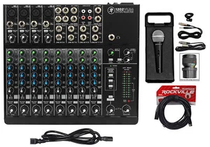 Mackie 1202VLZ4 12-Channel Compact Analog Mixer w/ 4 ONYX Preamps+Microphone - Picture 1 of 10