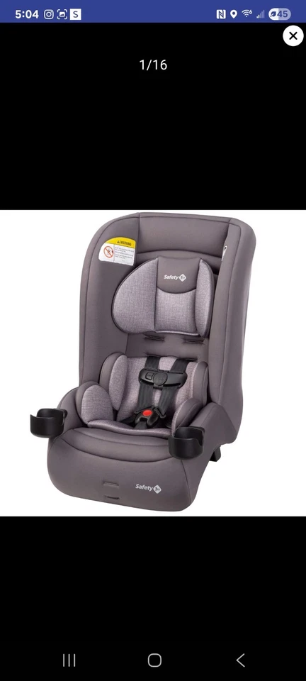 Asiento de coche elevador Safety 1st Jive 2 en 1, asiento de coche orientado hacia adelante con arnés Foto 1 de 4