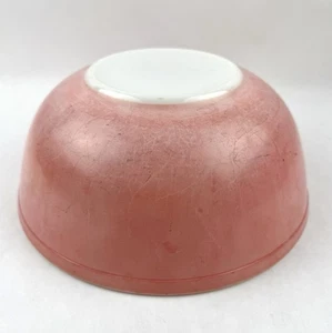 Vintage Pyrex 404 1950er große 4 Quart rosa Flamingo verschachtelte Rührschüssel Kaugummi - Bild 1 von 24