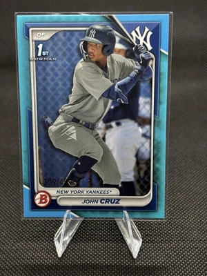 2024 Bowman - Prospects Sky Blue Border #BP-77 John Cruz /499 (RC) - Image 1 of 2