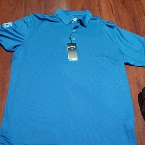 NWT Dan Pastorini Mens 4XL Callaway Shirt Performance Golf Polo striped DPC - Picture 1 of 4