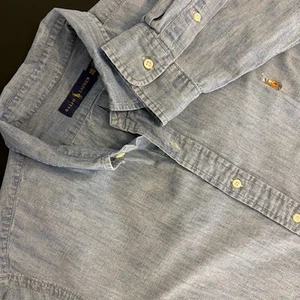 Camisa Polo Ralph Lauren Clásica Denim Abotonada Para Hombre Talla XXL Carne Pony - Imagen 1 de 8