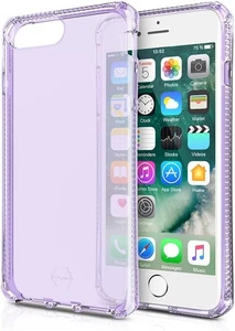 NEW ITSKINS Hybrid Solid Case iPhone SE 8 7 6s Purple Clear 10FT Drop Protect - Picture 1 of 1