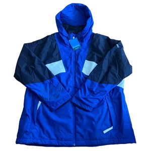 Columbia Women's Alpine Diva Insulated Jacket Omni Tech 2X Blue White Black NWT - Picture 1 of 9