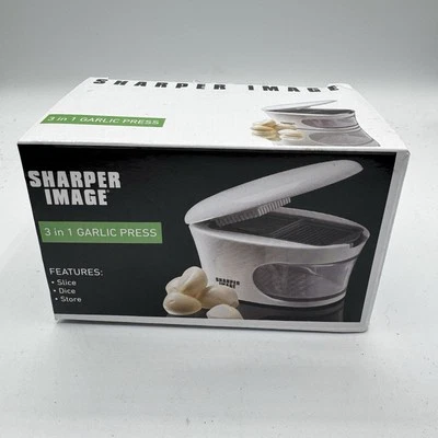 Sharper Image - 3-in-1 Garlic Press - Slice-Dice-Store - BRAND NEW Culinary - Image 1 of 4