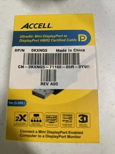 ACCELL UltraAV Mini DisplayPort to DisplayPort HBR2 CERTIFIED CABLE  - Picture 1 of 4