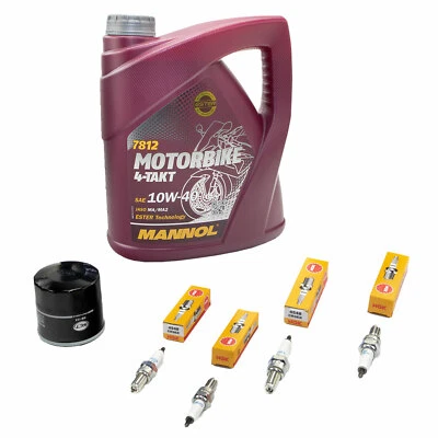 NO-NAME Inspektion 4L für Kawasaki Z 1000 ZRT00 Z1000 03-09 Öl Paket Ölfilter Zündkerzen